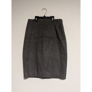 Les‎ Copains Grey Virgin Wool Cashmere Blend Pencil Skirt Made in Italy Size 40